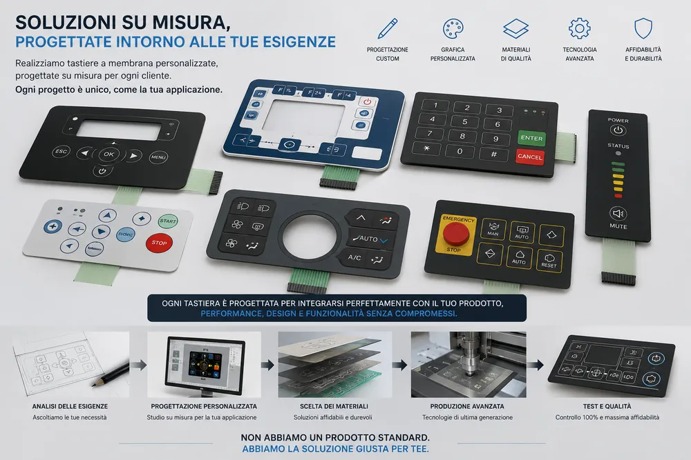 Esempi di tastiere a membrana su misura