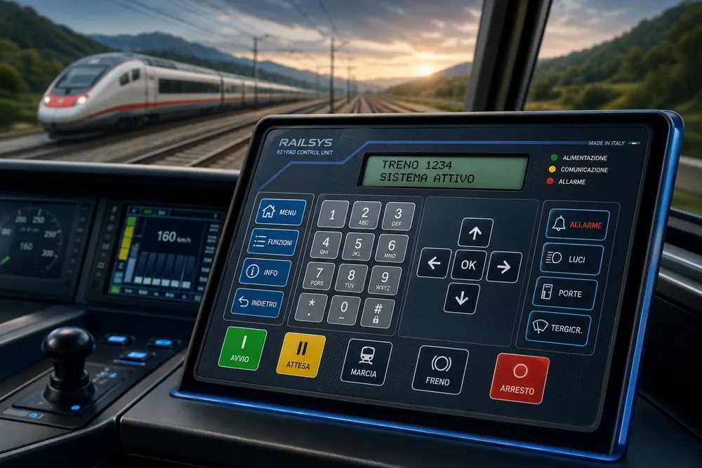 Tastiera a membrana per il settore ferroviario